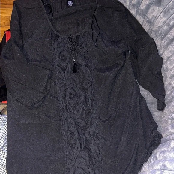 Style & Co. Black Lace Blouse - Picture 3 of 4